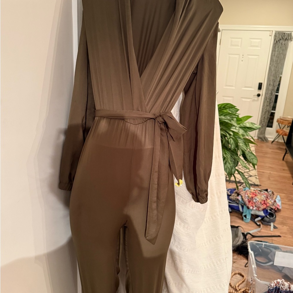 Blush Deep Olive Jumpsuit